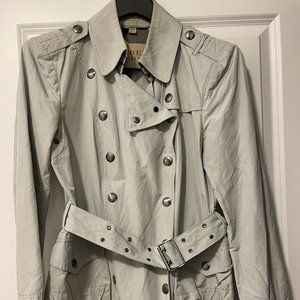 Burberry Brit Blue Women's Short Belted Trench Coat - US Size 6